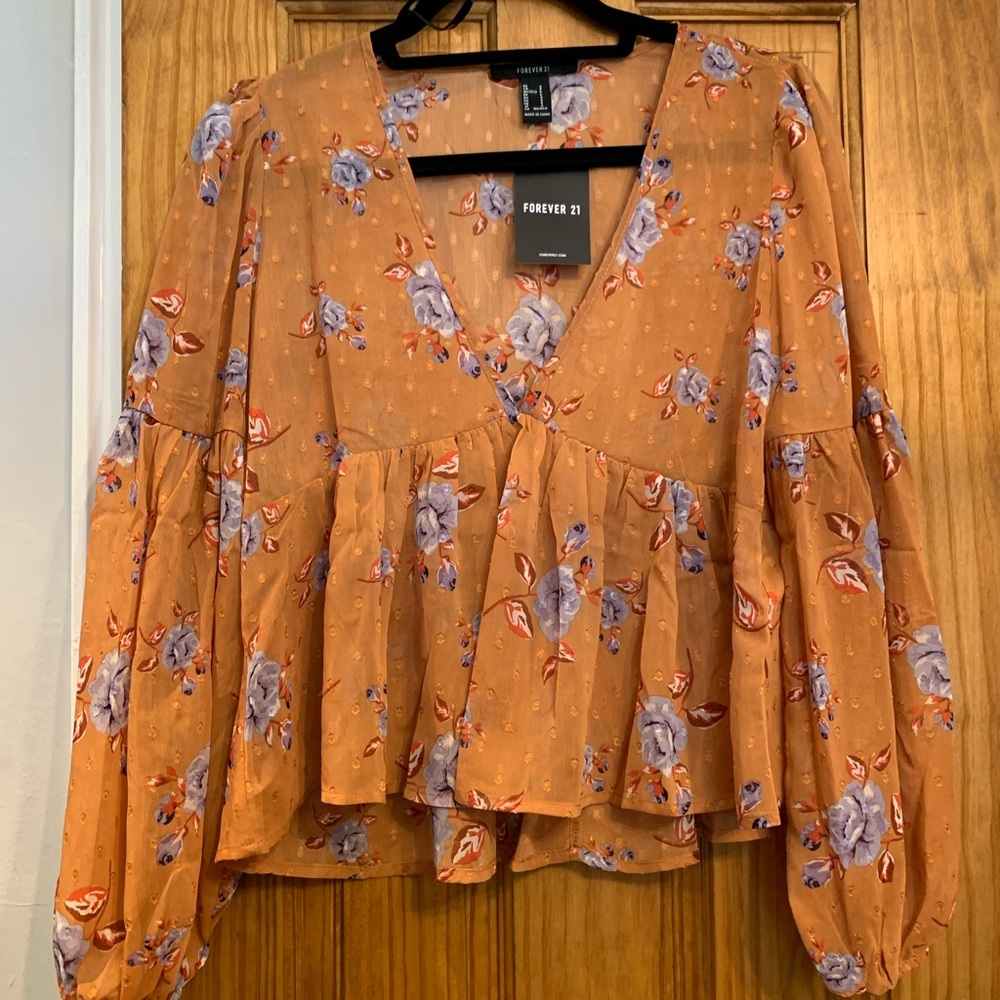 Sheer floral top